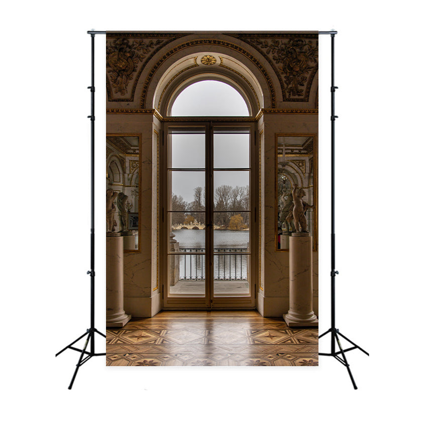 Toile de fond Maternité Balcon Fenêtre Française Ornée GTY2-10