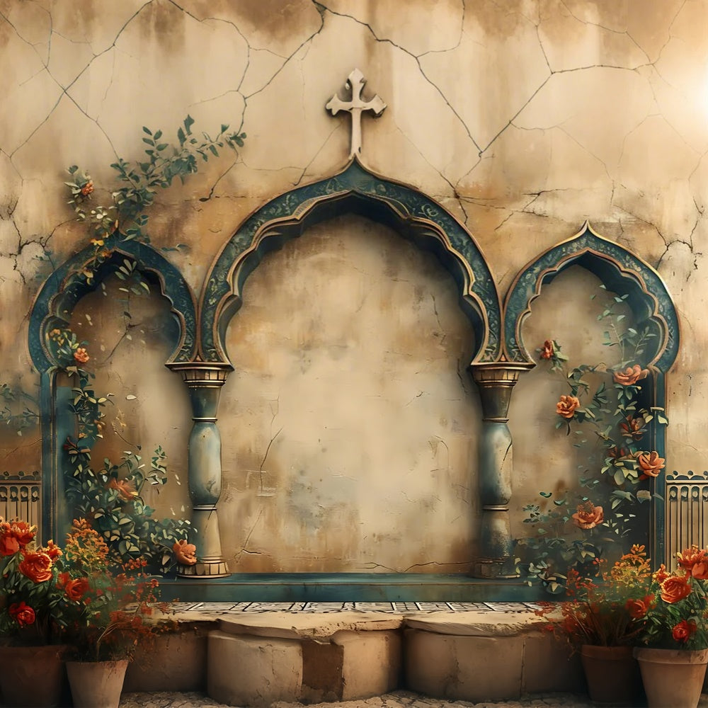 Toile de fond Maternité Arche Orientale Exotique GTY2-13