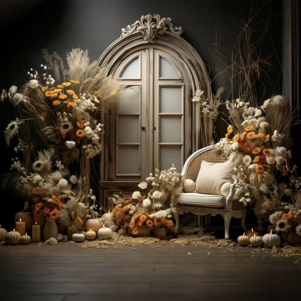 Toile de fond Maternité Entrée Florale Rustique Chaleureuse GTY2-15