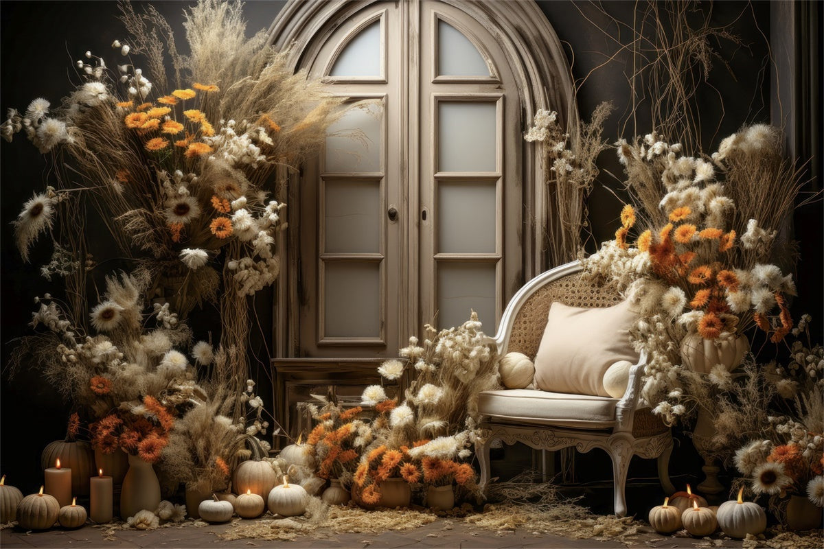 Toile de fond Maternité Entrée Florale Rustique Chaleureuse GTY2-15