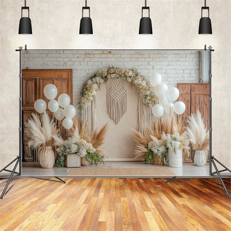 Toile de fond Maternité Macramé Bohème Chic Floral GTY2-21