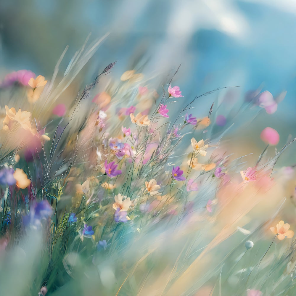 Toile de fond Maternité Champ de Fleurs Sauvages Oniriques GTY2-42