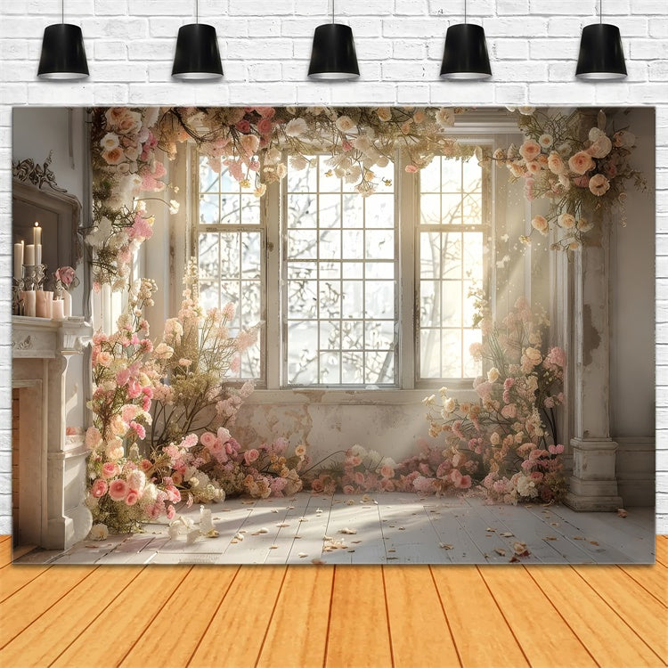 Toile de fond Maternité Charme Floral Ensoleillé Douillet GTY2-46