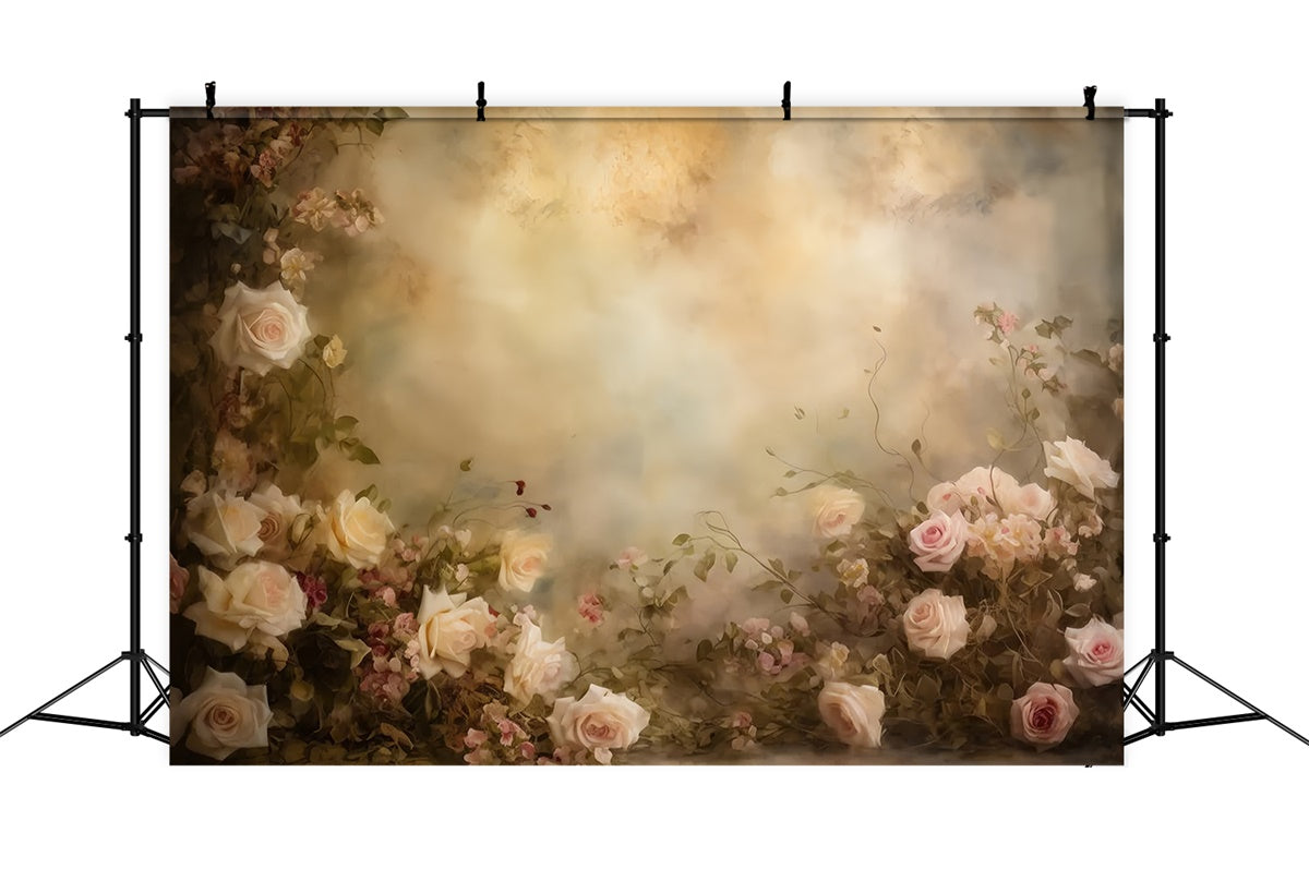Toile de fond Maternité Élégance Vintage Floral Blush GTY2-47