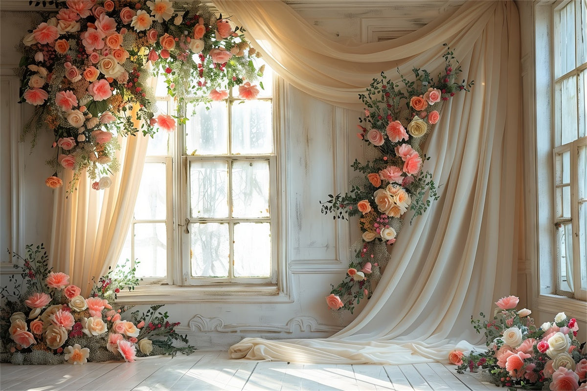 Toile de fond Maternité Voilage Rose Romantique GTY2-50