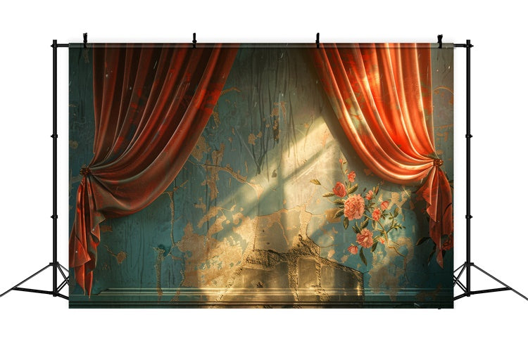 Toile de fond Maternité Élégance Rideau de Velours Vintage GTY2-51
