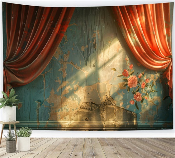 Toile de fond Maternité Élégance Rideau de Velours Vintage GTY2-51