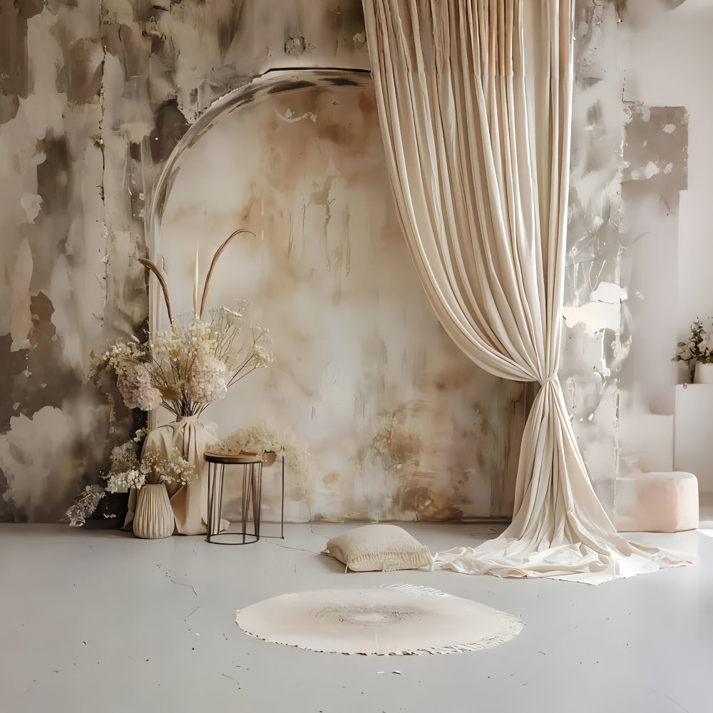 Toile de fond Maternité Mur Texturé Rideau Vintage GTY2-53