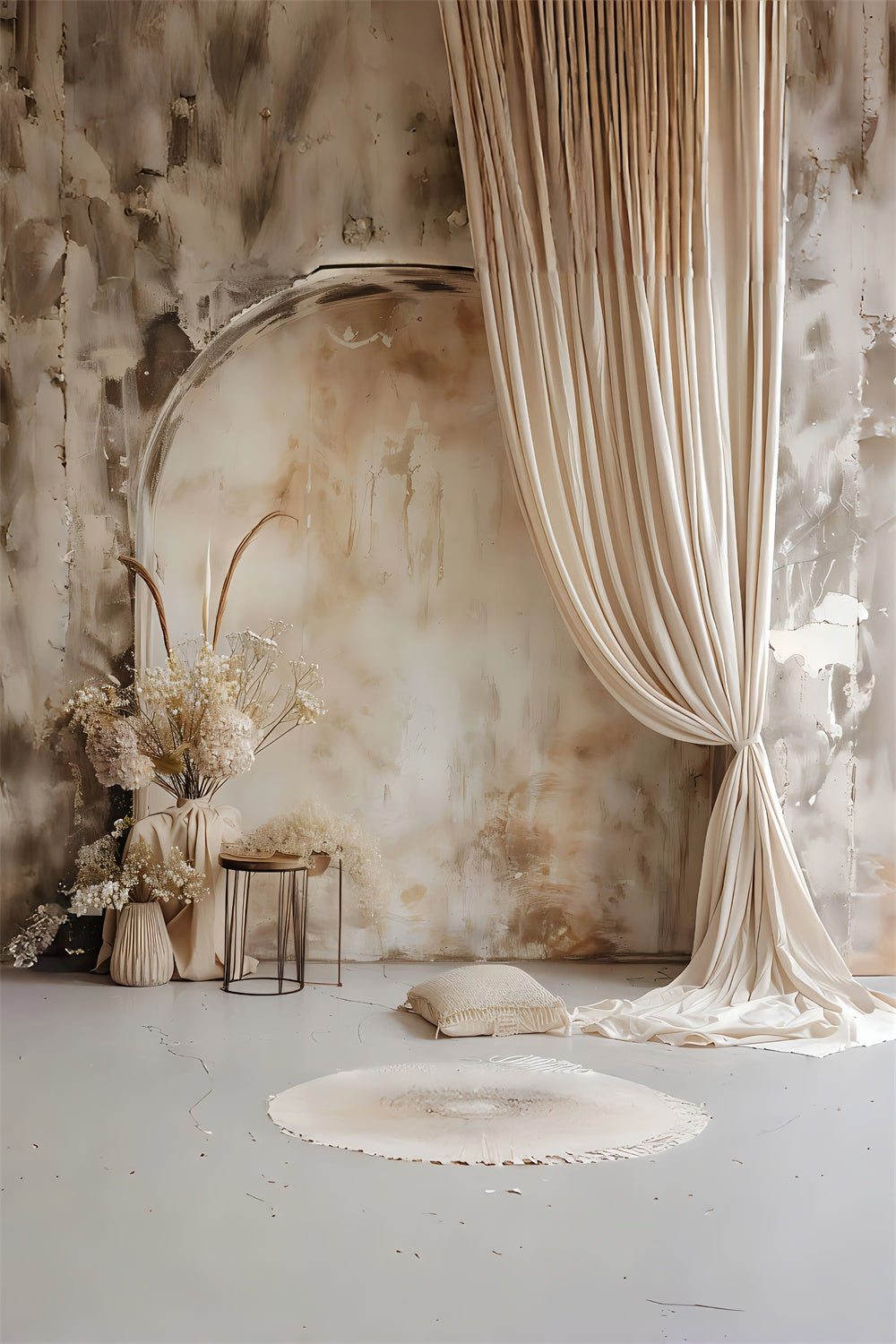 Toile de fond Maternité Mur Texturé Rideau Vintage GTY2-53