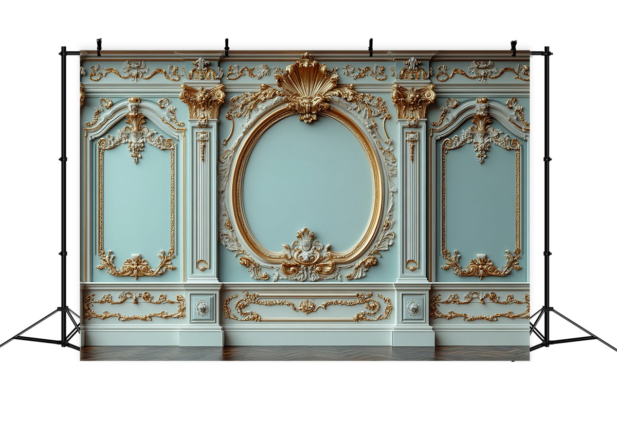 Toile de fond Maternité Mur Luxueux aux Finitions Dorées GTY2-55