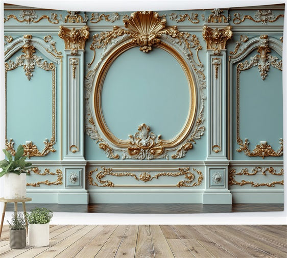 Toile de fond Maternité Mur Luxueux aux Finitions Dorées GTY2-55