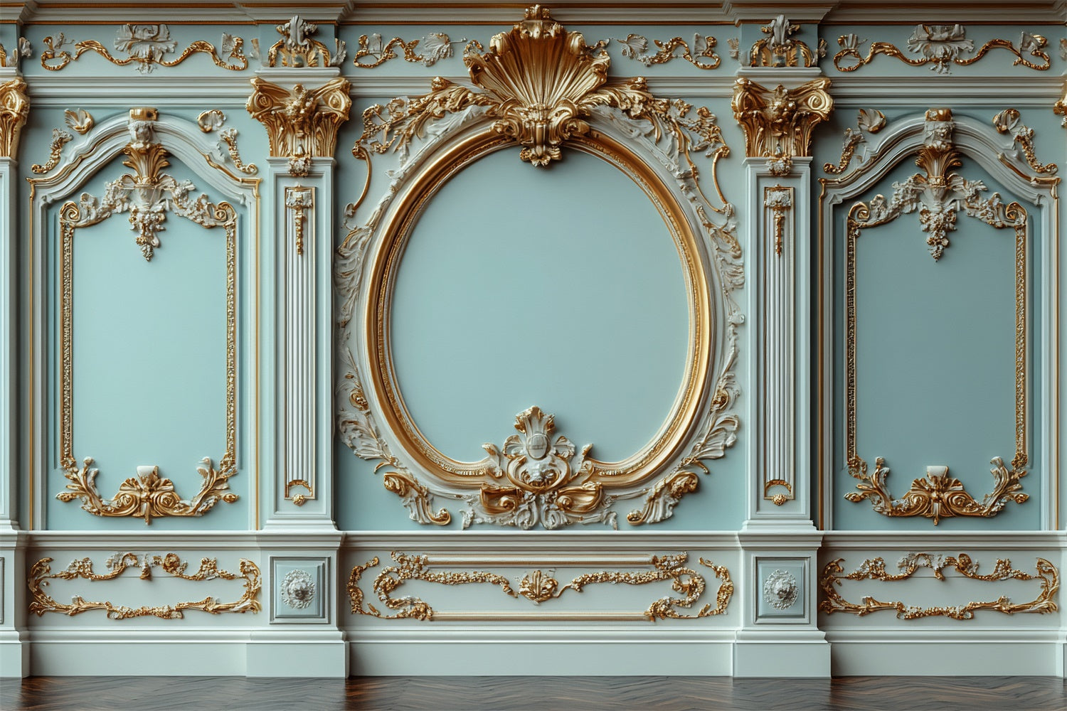 Toile de fond Maternité Mur Luxueux aux Finitions Dorées GTY2-55