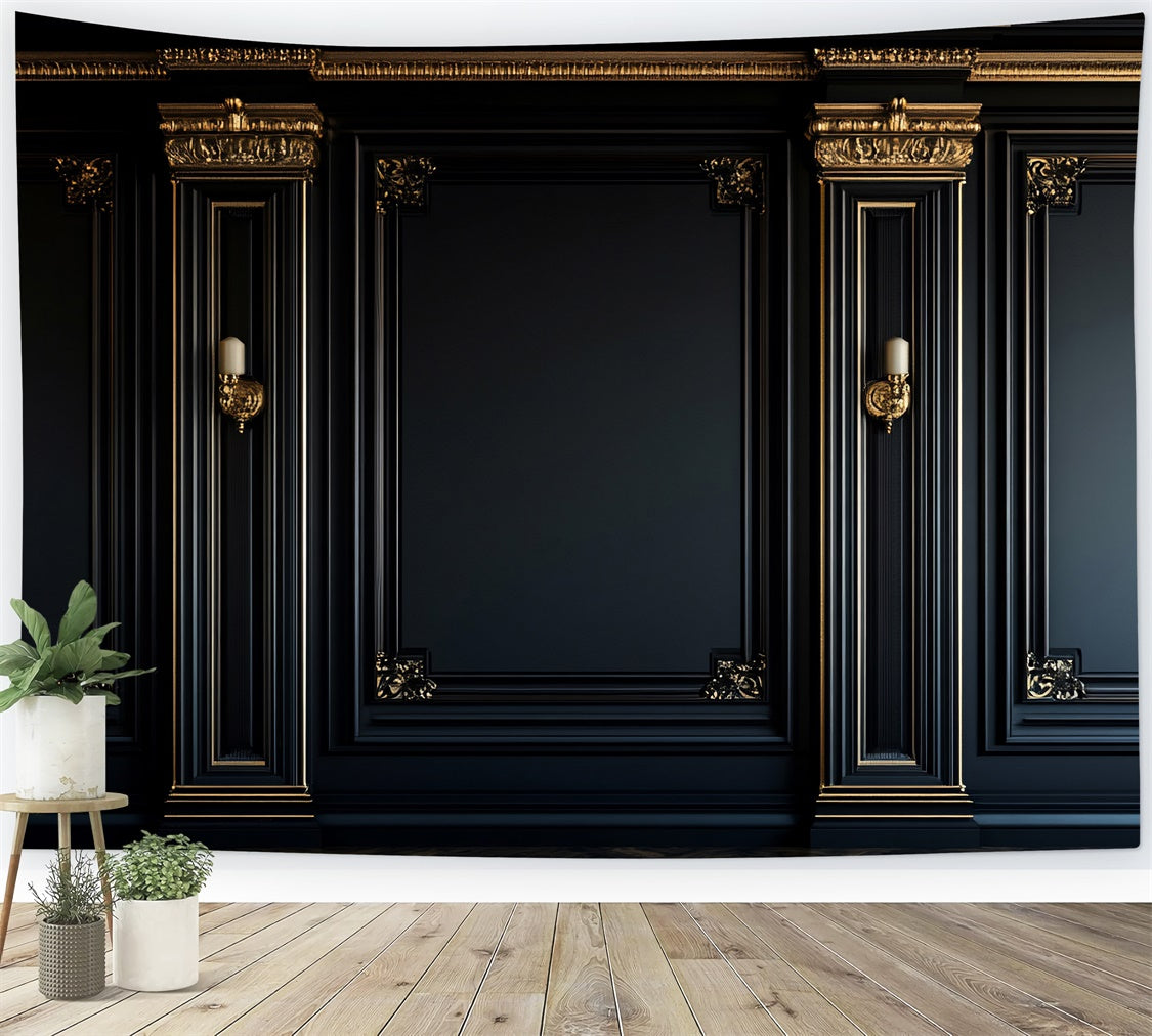 Toile de fond Maternité Mur Baroque Opulent Sombre GTY2-56