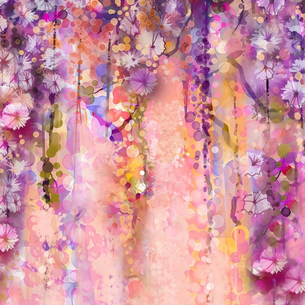 Toile de fond Portrait École Fantaisie Pastel Fleurie GTY3-108