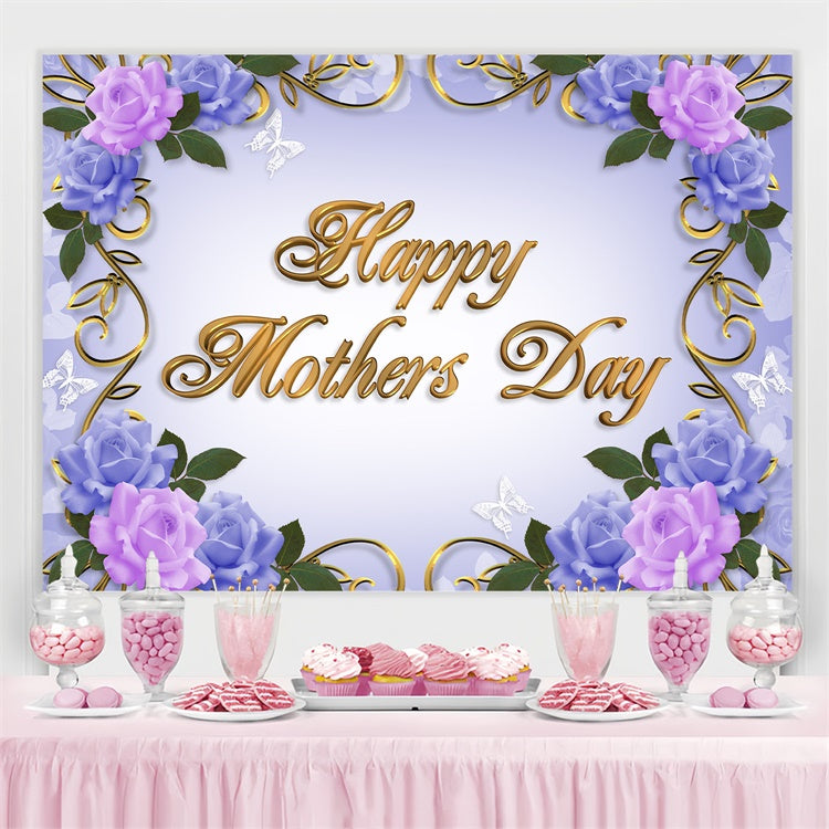 Toile de fond Fête des Mères Vintage Violette Rose Personnalisée GTY3-138