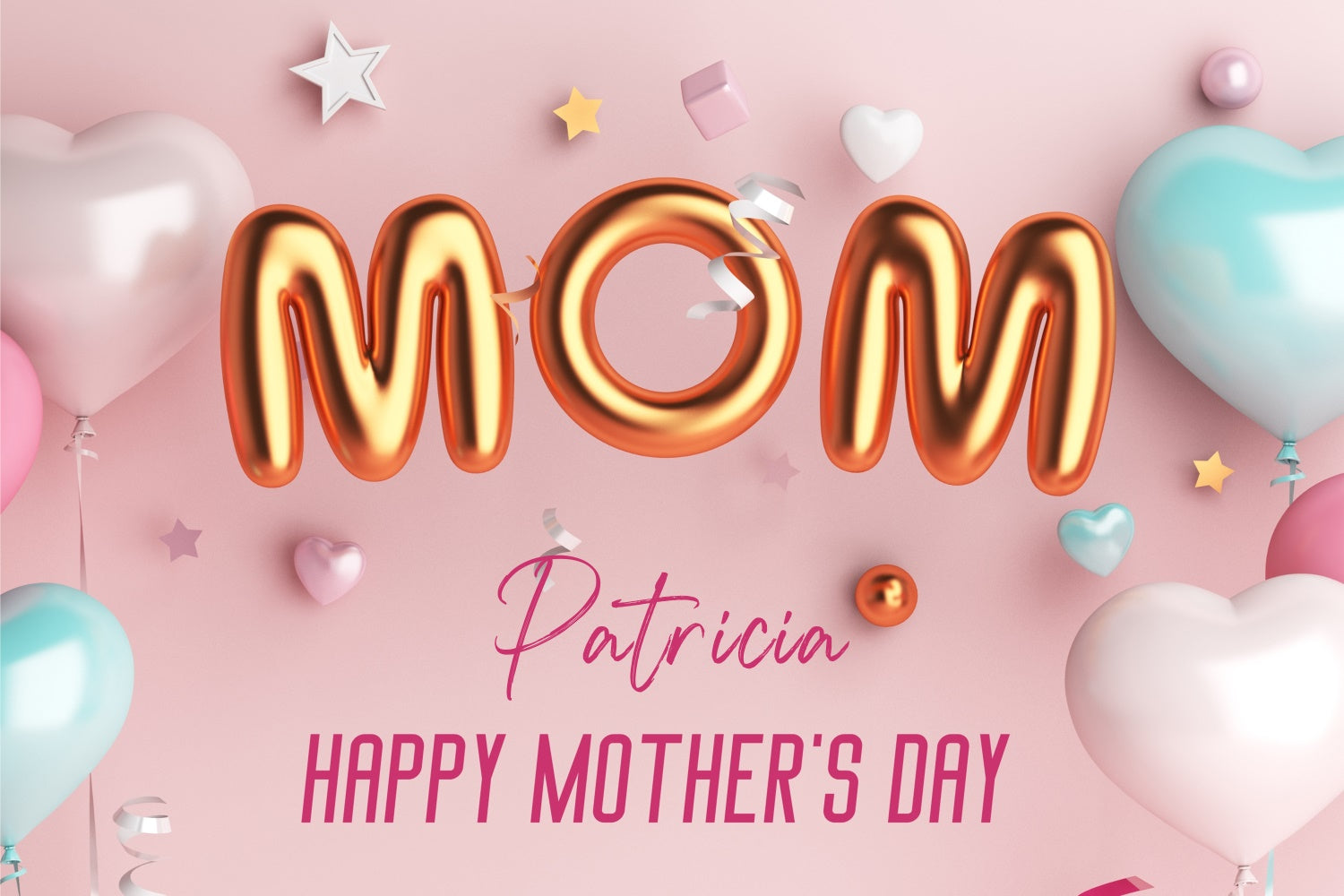 Toile de fond Fête des Mères Ballons Pastel Élégants Personnalisée GTY3-145