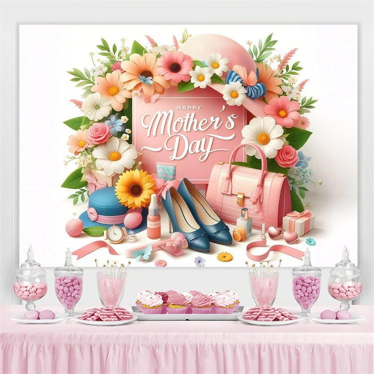 Toile de fond Fête des Mères Mode Chic Floral Personnalisée GTY3-146