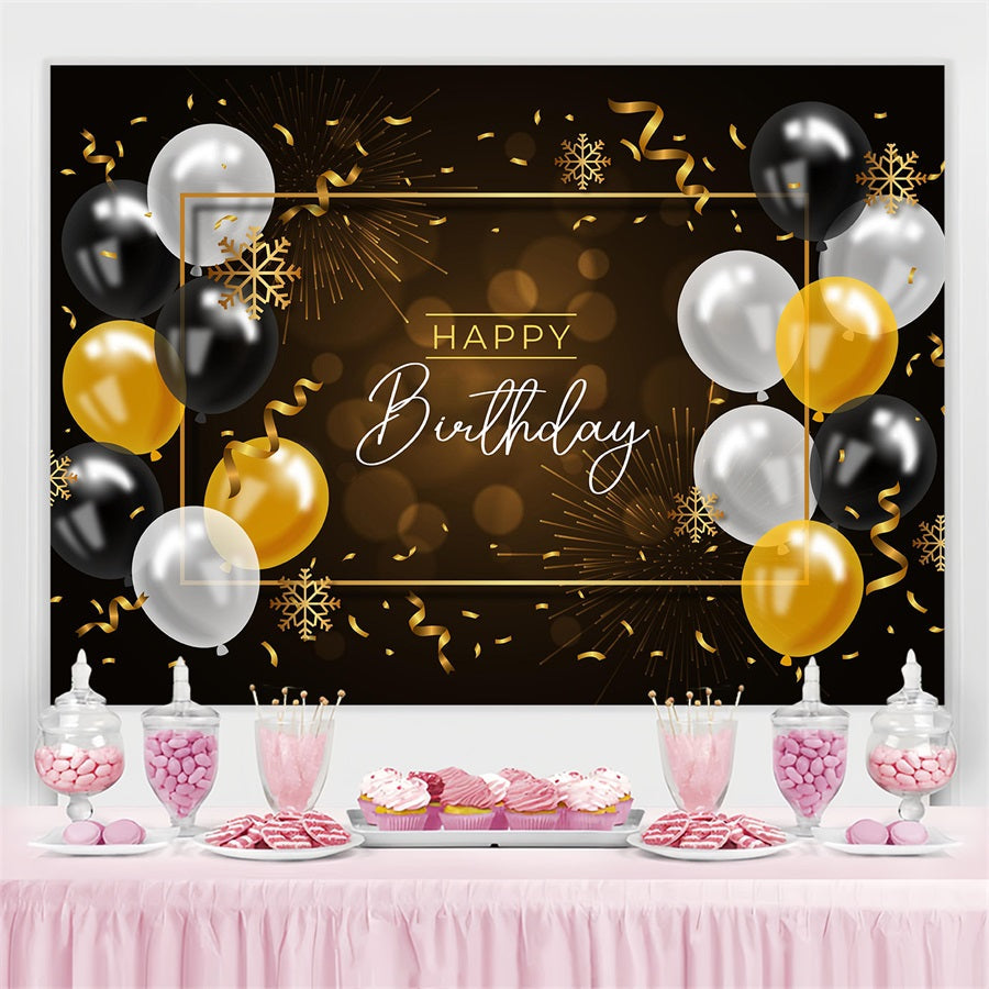 Toile de fond Anniversaire Personnalisable Célébration Ballons GTY3-248