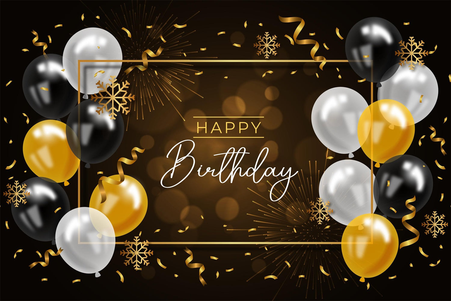 Toile de fond Anniversaire Personnalisable Célébration Ballons GTY3-248