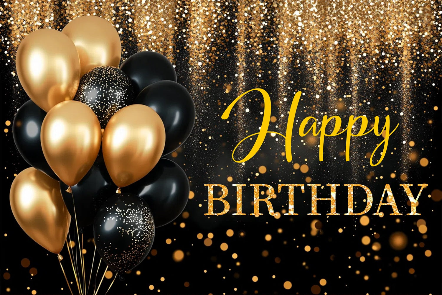 Toile de fond Deco Anniversaire Personnalisé Ballons Étincelants GTY3-261