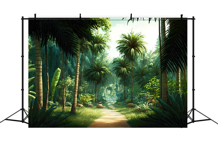Toile de fond Été Forêt Tropicale Sentier GTY3-289