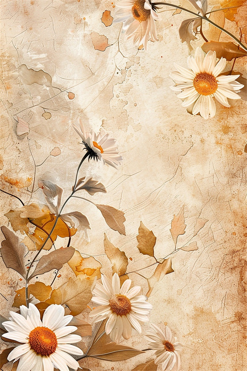 Toile de Fond Photo de Tête Pétales Daisy Rustiques GTY3-350