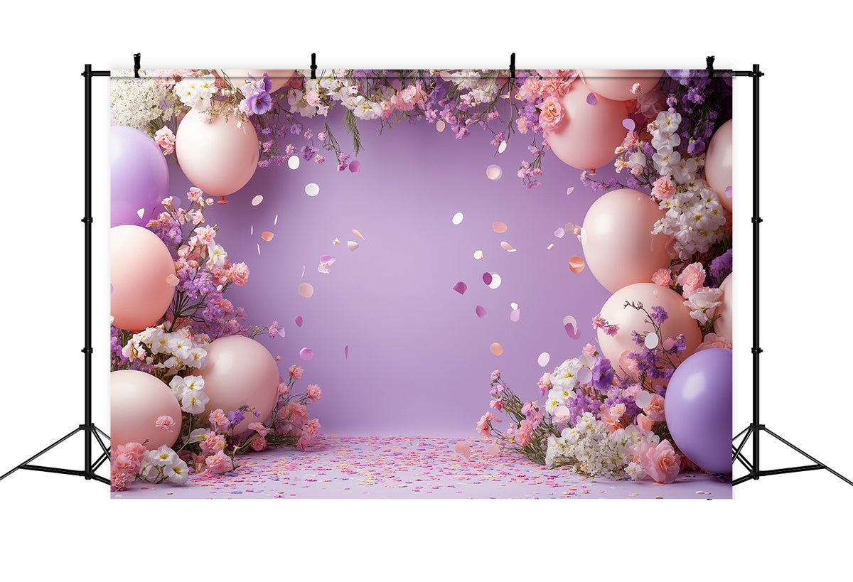 Toile de fond Photographie Florale Arche Festive Ballons Fleuris GTY3-36