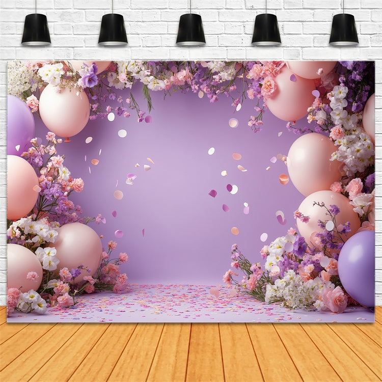 Toile de fond Photographie Florale Arche Festive Ballons Fleuris GTY3-36