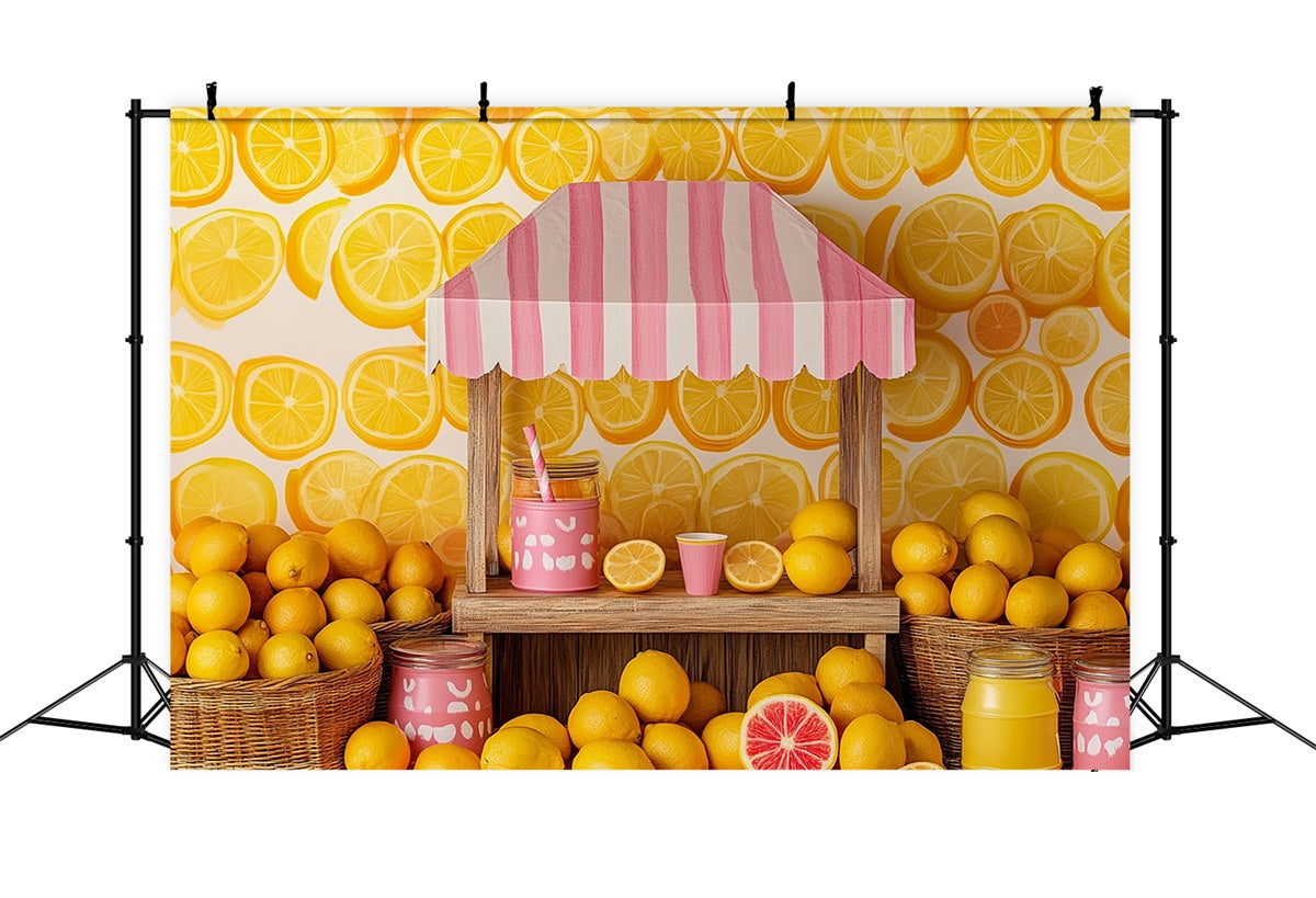 Toile de fond Été Stand de Citron Frais Doux GTY3-400