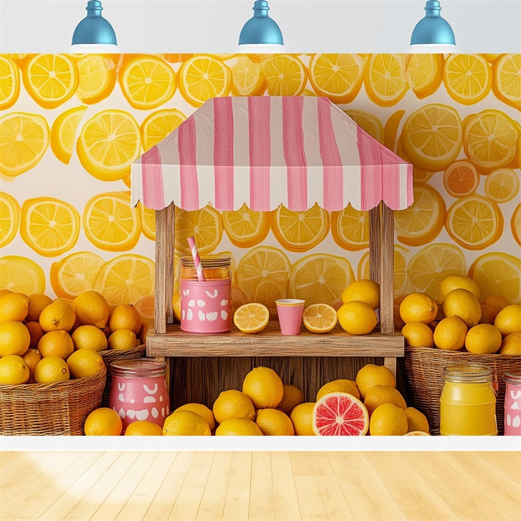 Toile de fond Été Stand de Citron Frais Doux GTY3-400