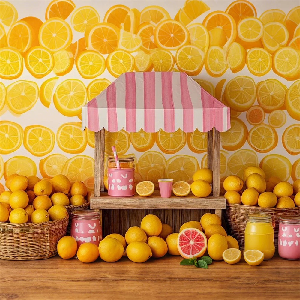 Toile de fond Été Stand de Citron Frais Doux GTY3-400