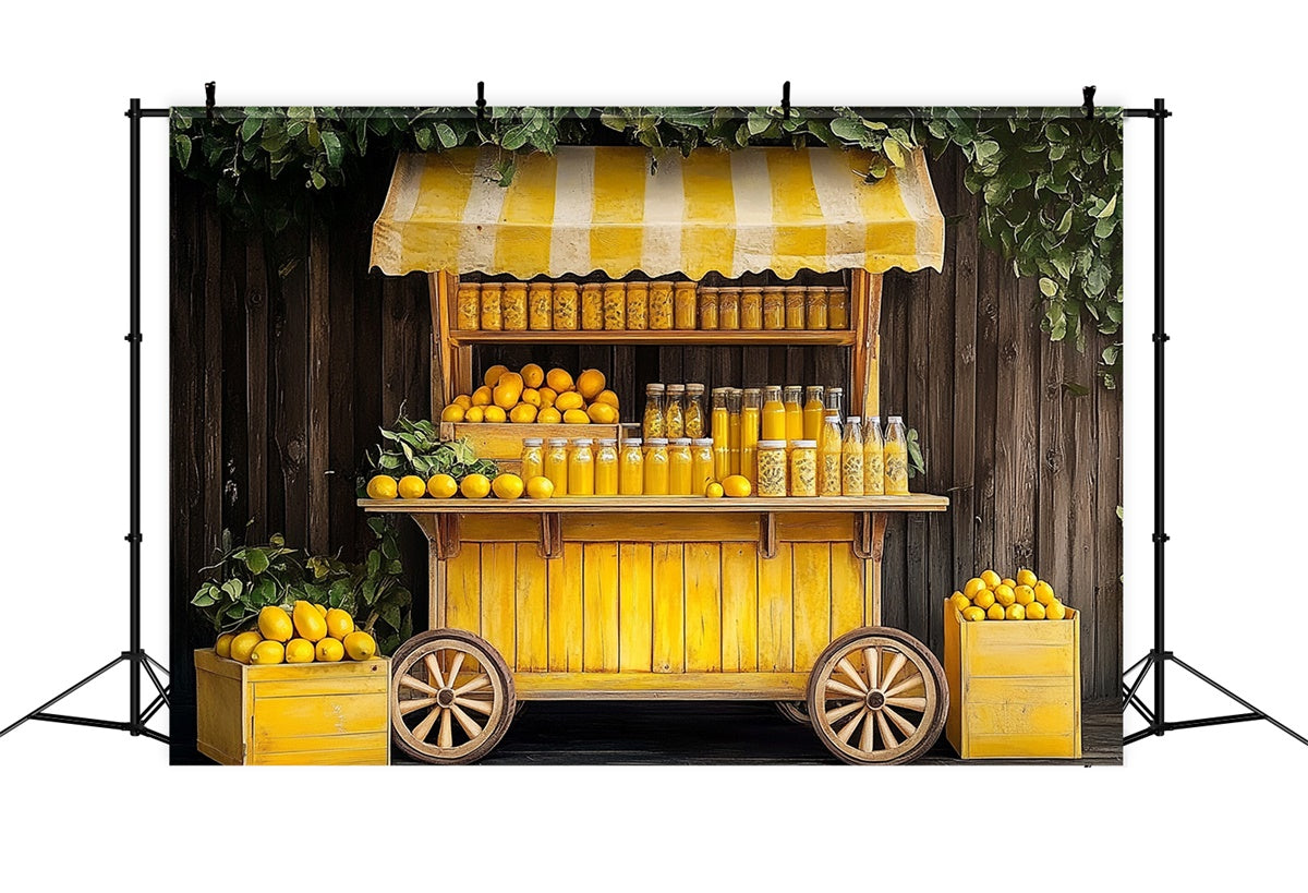 Toile de fond Été Stand de Jus de Citron Vintage GTY3-401