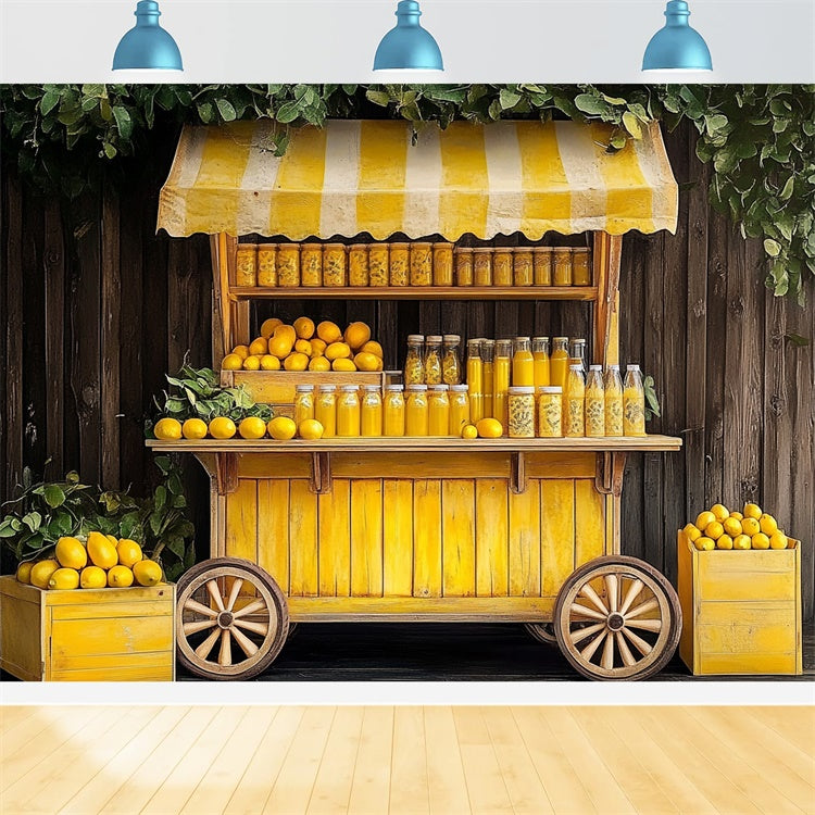 Toile de fond Été Stand de Jus de Citron Vintage GTY3-401