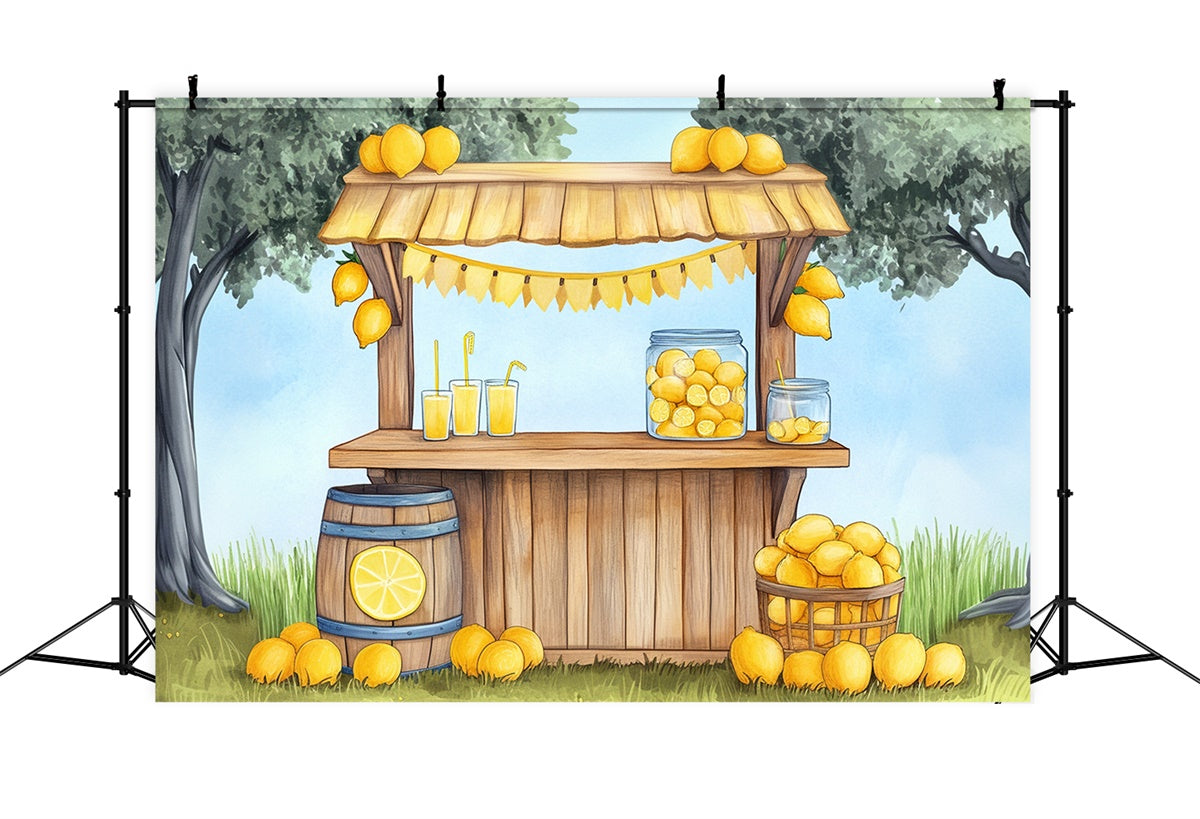 Toile de fond Été Arbre de Limonade Jardin GTY3-406