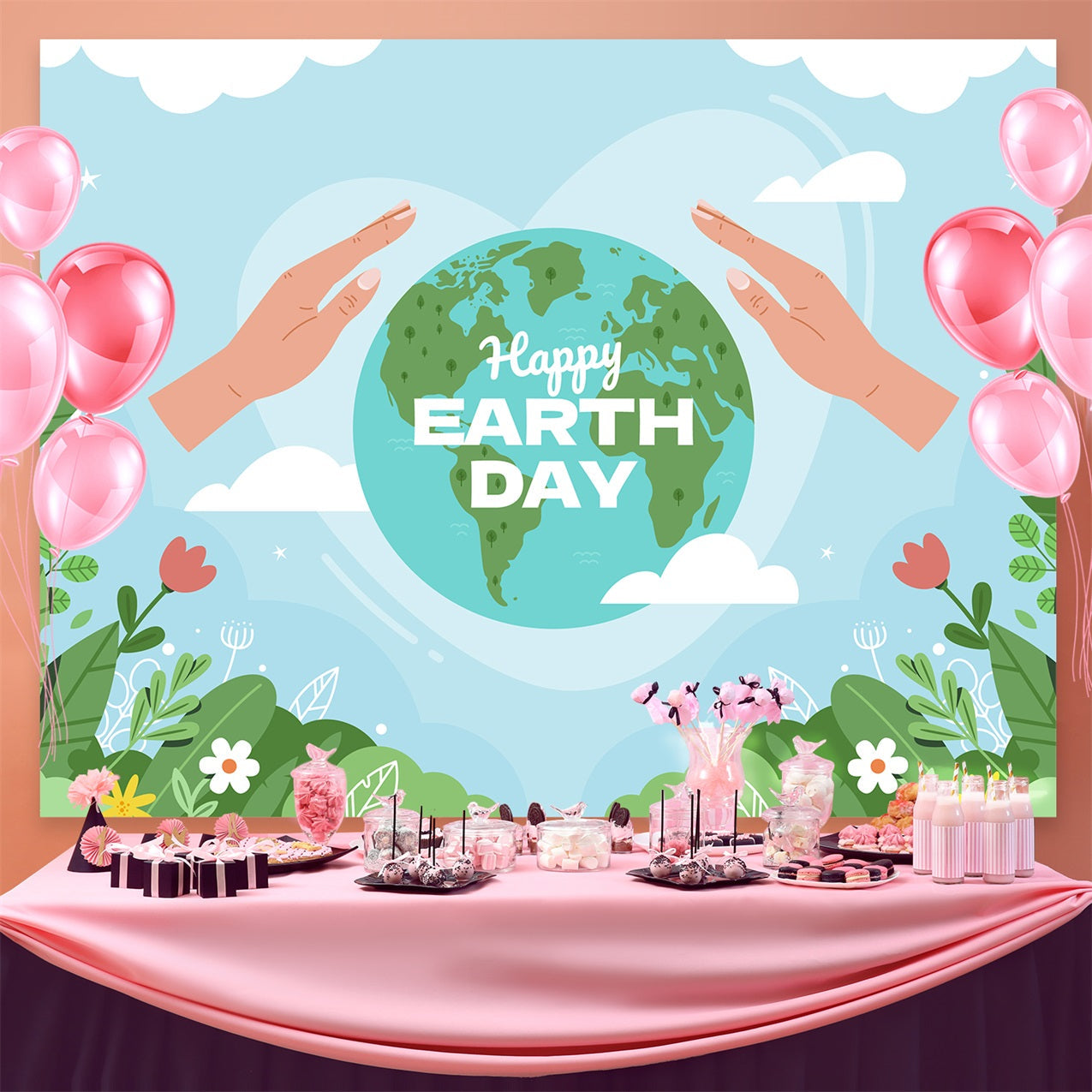 Toile de fond Joyeuse Journée de la Terre Protection de la Terre Nature GTY3-48