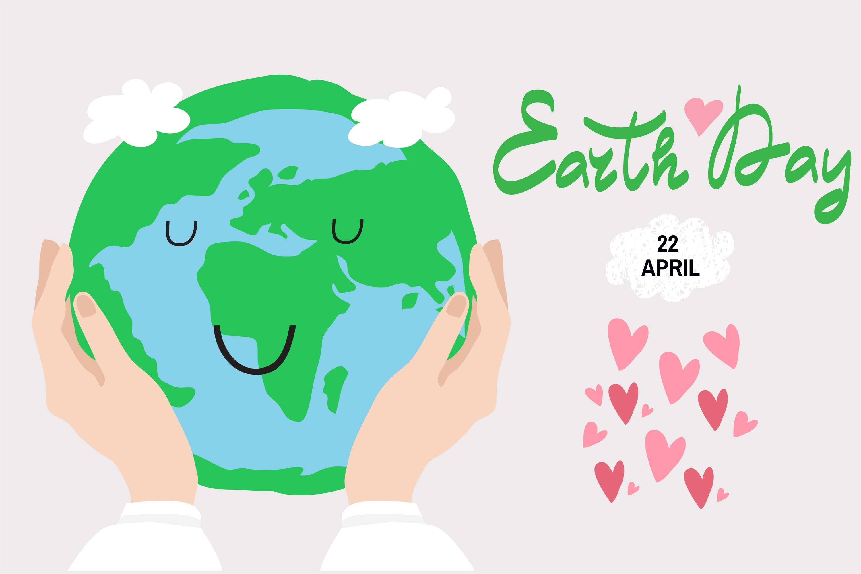 Toile de fond Joyeuse Journée de la Terre Amour Terre Verte GTY3-55