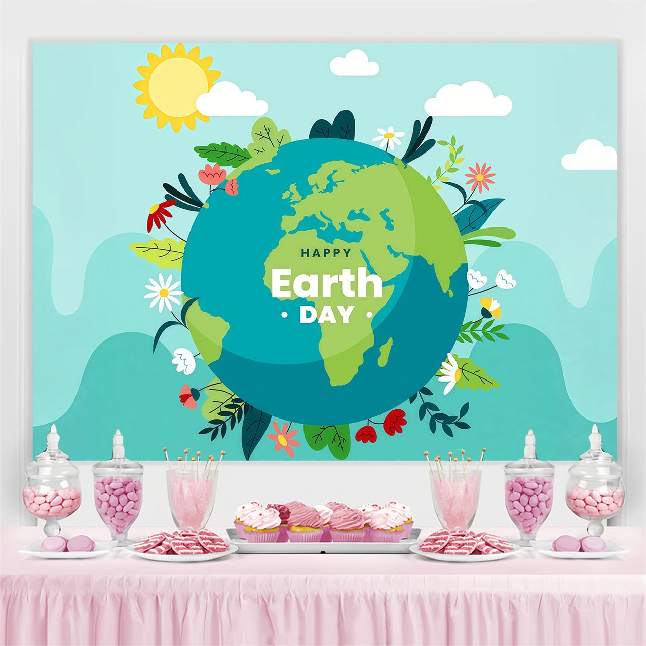 Toile de fond Joyeuse Journée de la Terre Ciel Bleu Soleil Nature Photographie GTY3-59