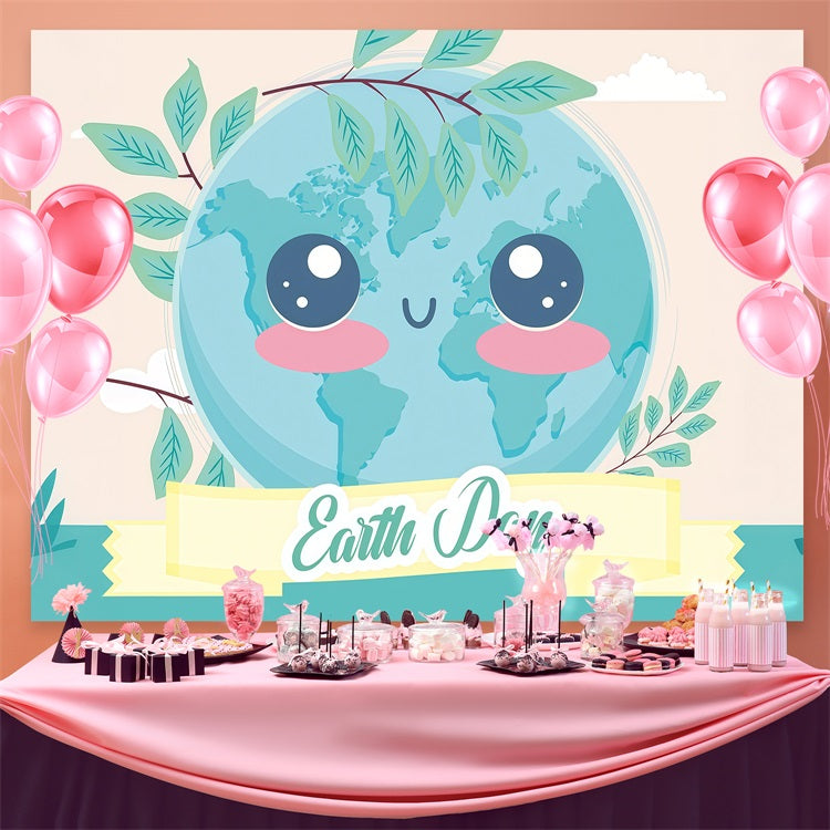 Toile de fond Joyeuse Journée de la Terre Planète Terre Souriante GTY3-61