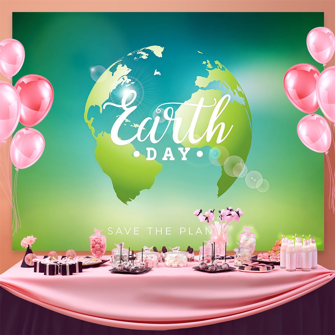 Toile de fond Joyeuse Journée de la Terre Planète Verte Éco Paisible GTY3-62