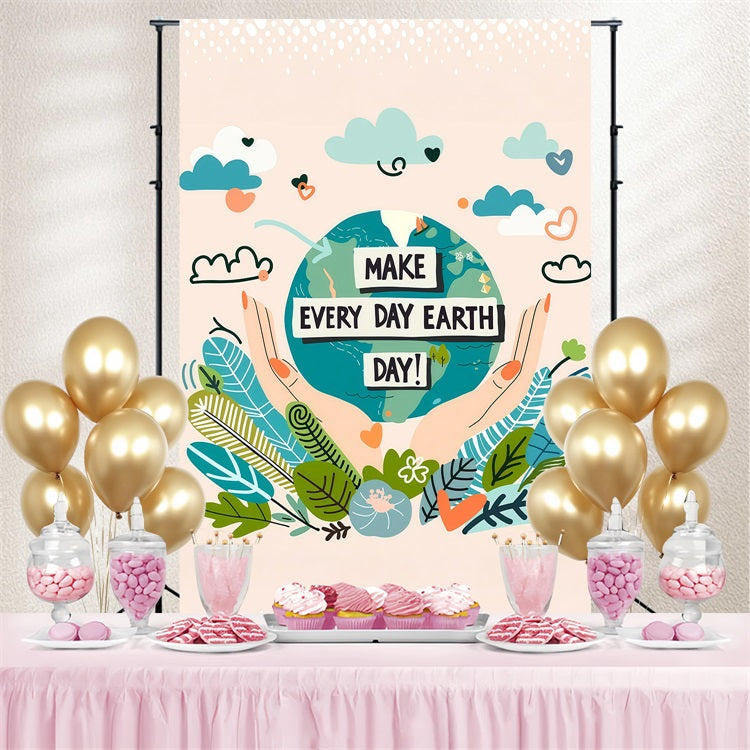 Toile de fond Joyeuse Journée de la Terre Faire de Chaque Jour une Journée de la Terre GTY3-65