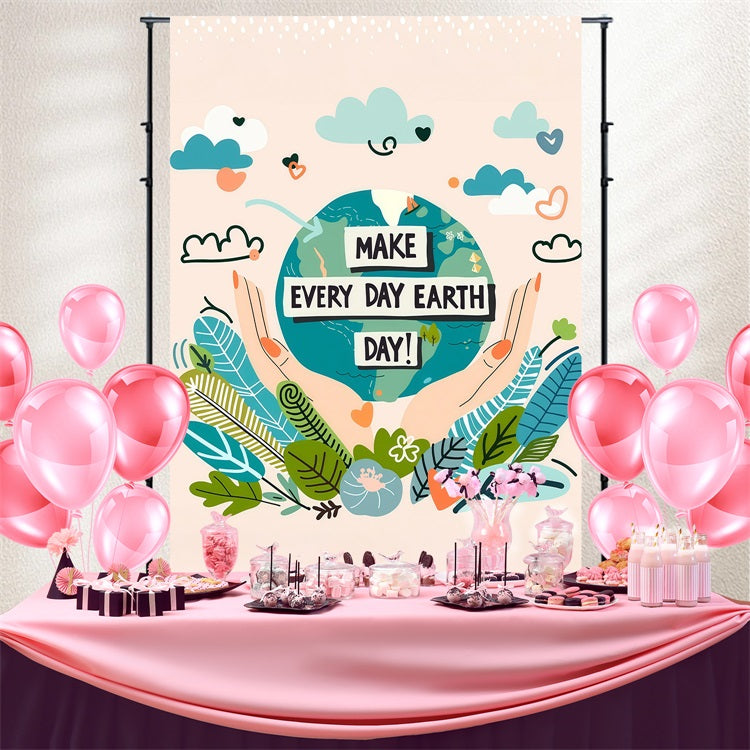 Toile de fond Joyeuse Journée de la Terre Faire de Chaque Jour une Journée de la Terre GTY3-65