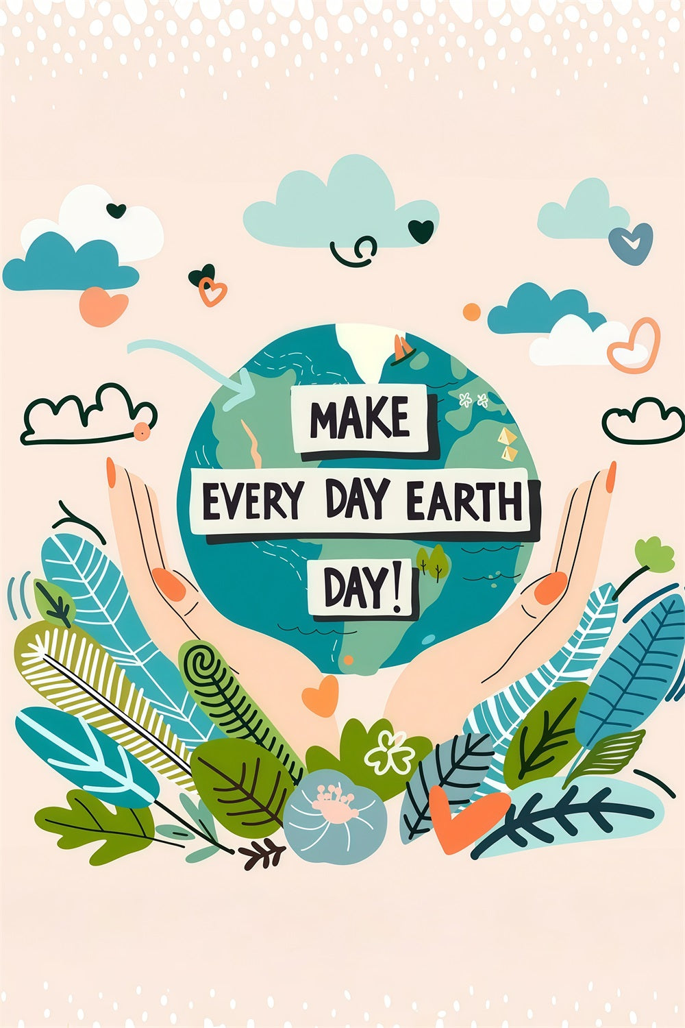 Toile de fond Joyeuse Journée de la Terre Faire de Chaque Jour une Journée de la Terre GTY3-65