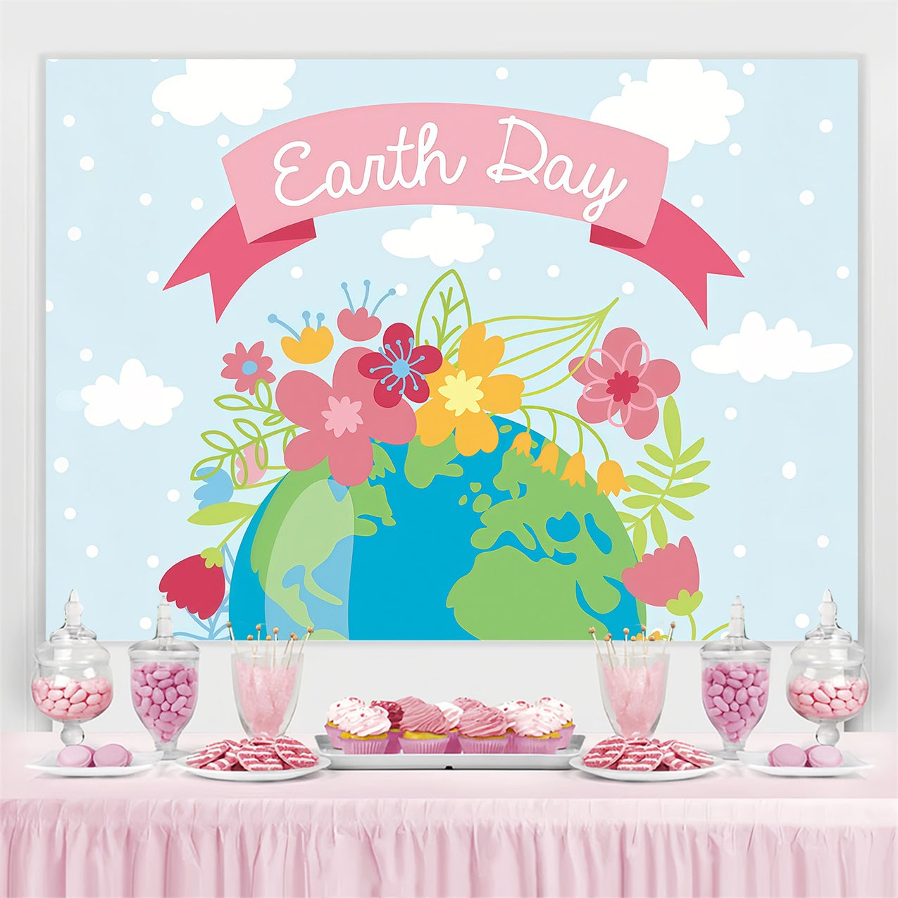 Toile de fond Joyeuse Journée de la Terre Célébration Florale GTY3-66
