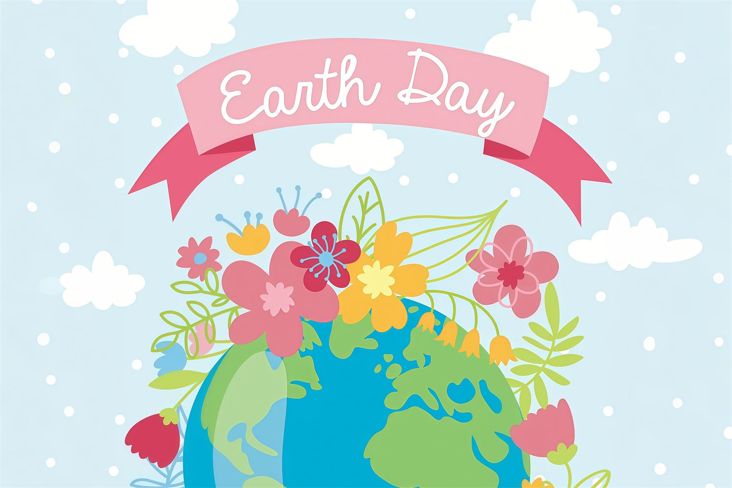Toile de fond Joyeuse Journée de la Terre Célébration Florale GTY3-66