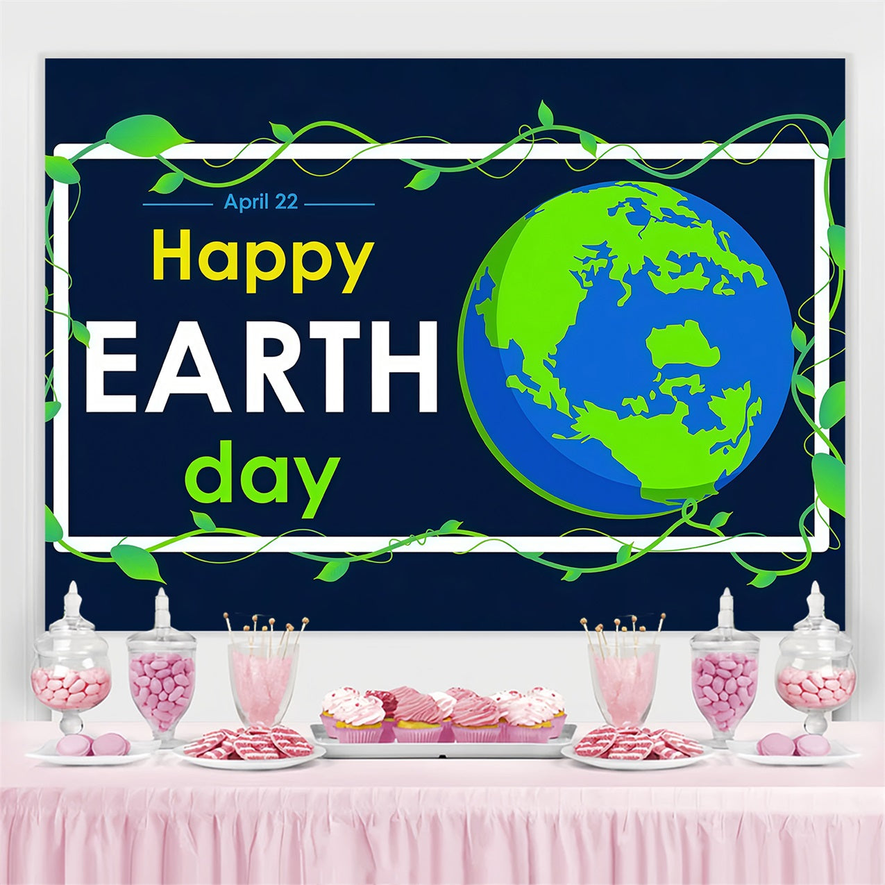 Toile de fond Joyeuse Journée de la Terre Célébration Moderne 22 Avril GTY3-69