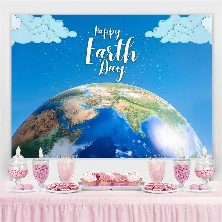 Toile de fond Joyeuse Journée de la Terre Ciel Nuageux Planète GTY3-71