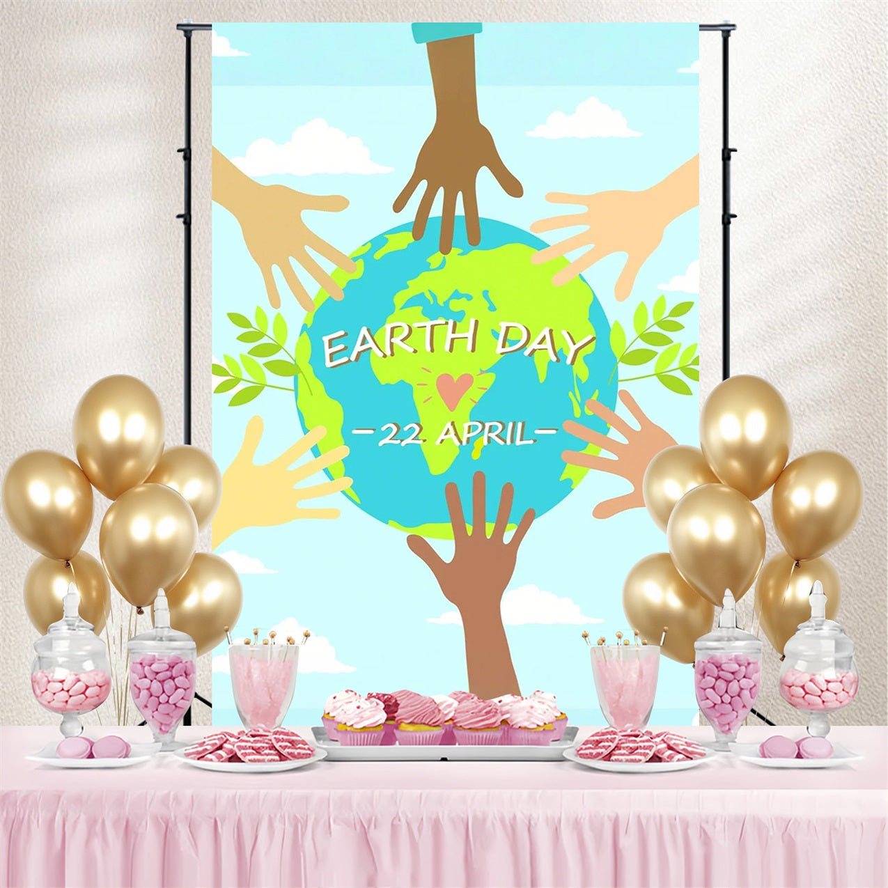 Toile de fond Joyeuse Journée de la Terre Sauver la Planète Unité GTY3-76
