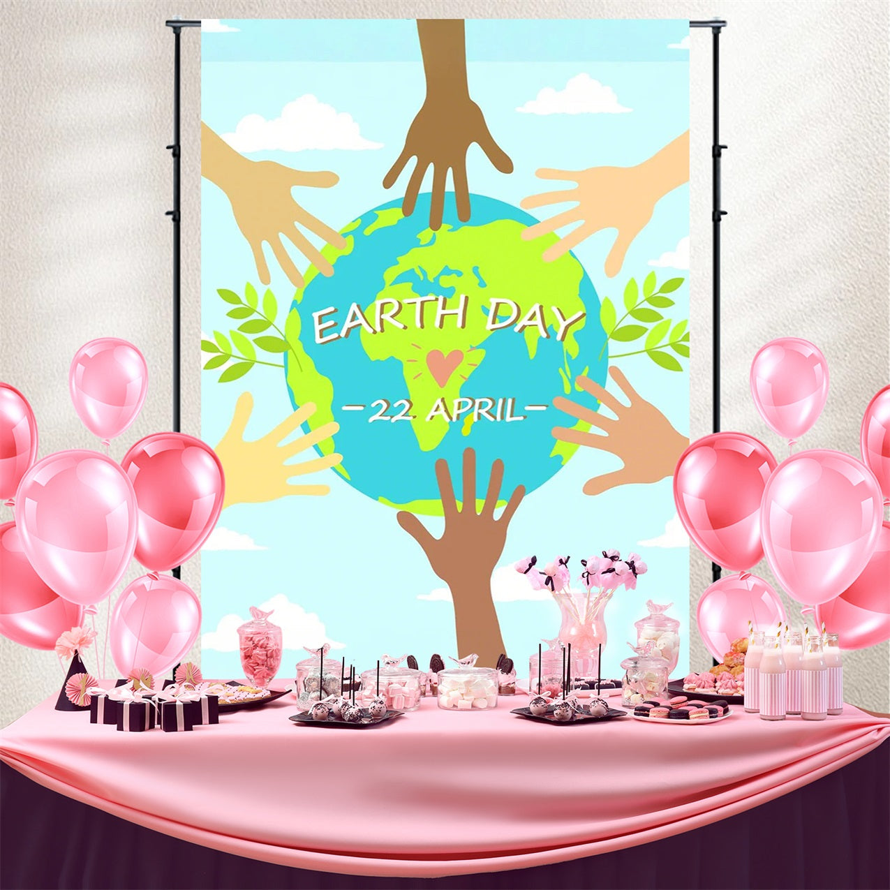 Toile de fond Joyeuse Journée de la Terre Sauver la Planète Unité GTY3-76