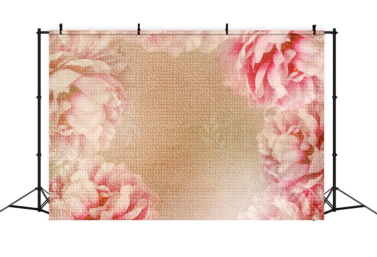 Toile de fond Portrait Vintage Toile Florale Beige GTY3-82