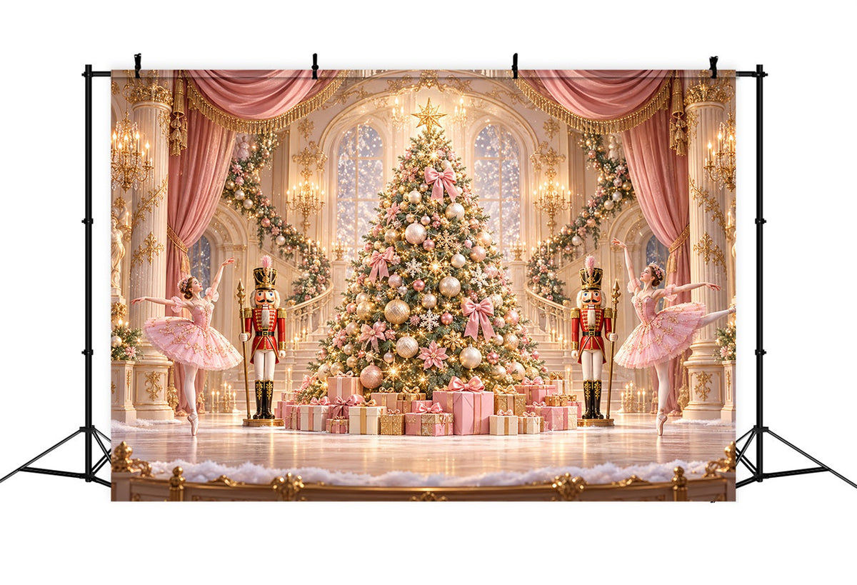 Fond Photo Casse-Noisette Salle De Bal Rose Scène Ballet HQ610-173
